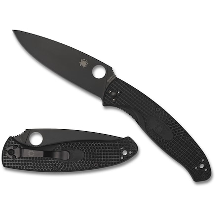 Spyderco 2024 Spyderco Reveal 8 Resilience, Lightweight Black, Black Blade Plain SPY-C142PBBK